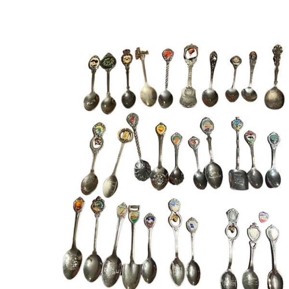 Vintage mixed Lot of 26 Souvenir Spoons 4 other